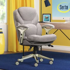 Ergonomic Chairs*Serta Claremont Ergonomic Fabric Swivel Executive Chair with Back in Motion Technology, (44186D) Light Gray