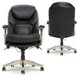 Ergonomic Chairs*Serta Claremont Ergonomic Leather Swivel Executive Chair with Back in Motion Technology, (CHR200006) Black