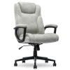 Office Chairs*Serta Comfort Eco Ergonomic Velvet Fabric Swivel Executive Chair, Light Grey (CCHR10006A)