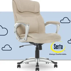 Office Chairs*Serta Cyrus Ergonomic Fabric Swivel Executive Chair, Fawn Tan (47911)