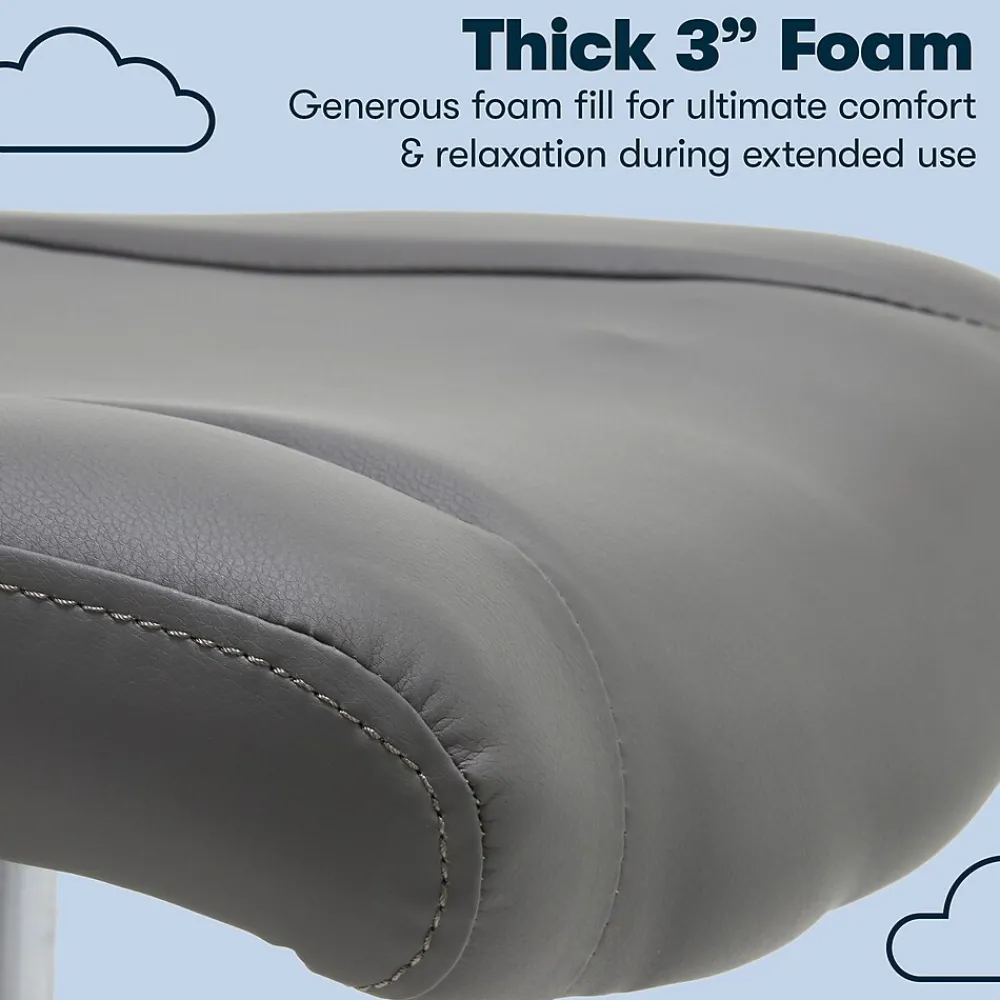 Ergonomic Chairs*Serta Essentials Armless Ergonomic Bonded Leather/Mesh Swivel Task Chair, (48740A) Gray