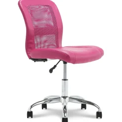 Ergonomic Chairs*Serta Essentials Armless Ergonomic Bonded Leather/Mesh Swivel Task Chair, (48740E) Pink