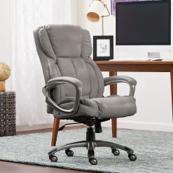 Ergonomic Chairs*Serta Garret Ergonomic Bonded Leather Swivel Executive Chair, (CHR200113) Harvard Gray