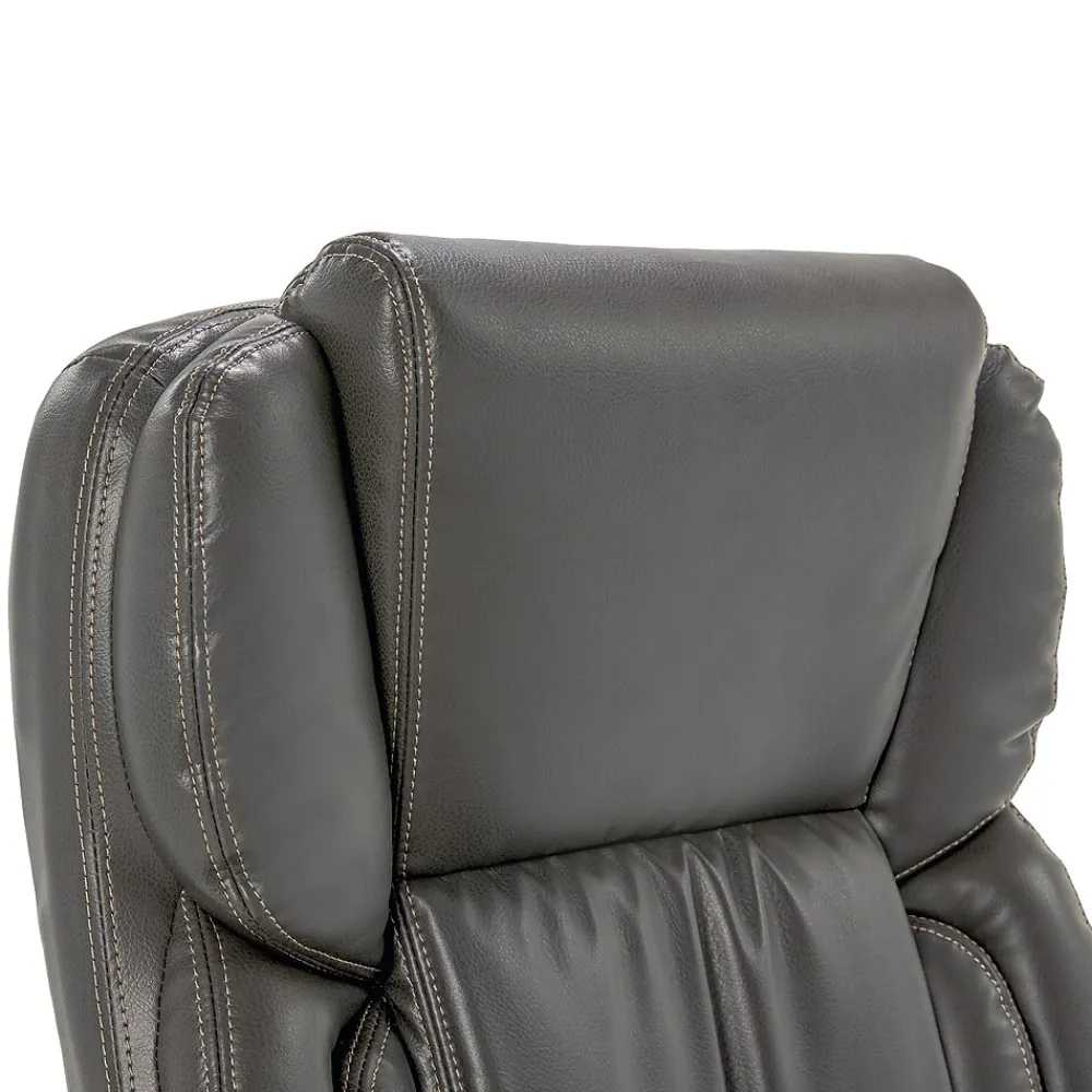 Ergonomic Chairs*Serta Garret Ergonomic Bonded Leather Swivel Executive Chair, (CHR200113) Harvard Gray