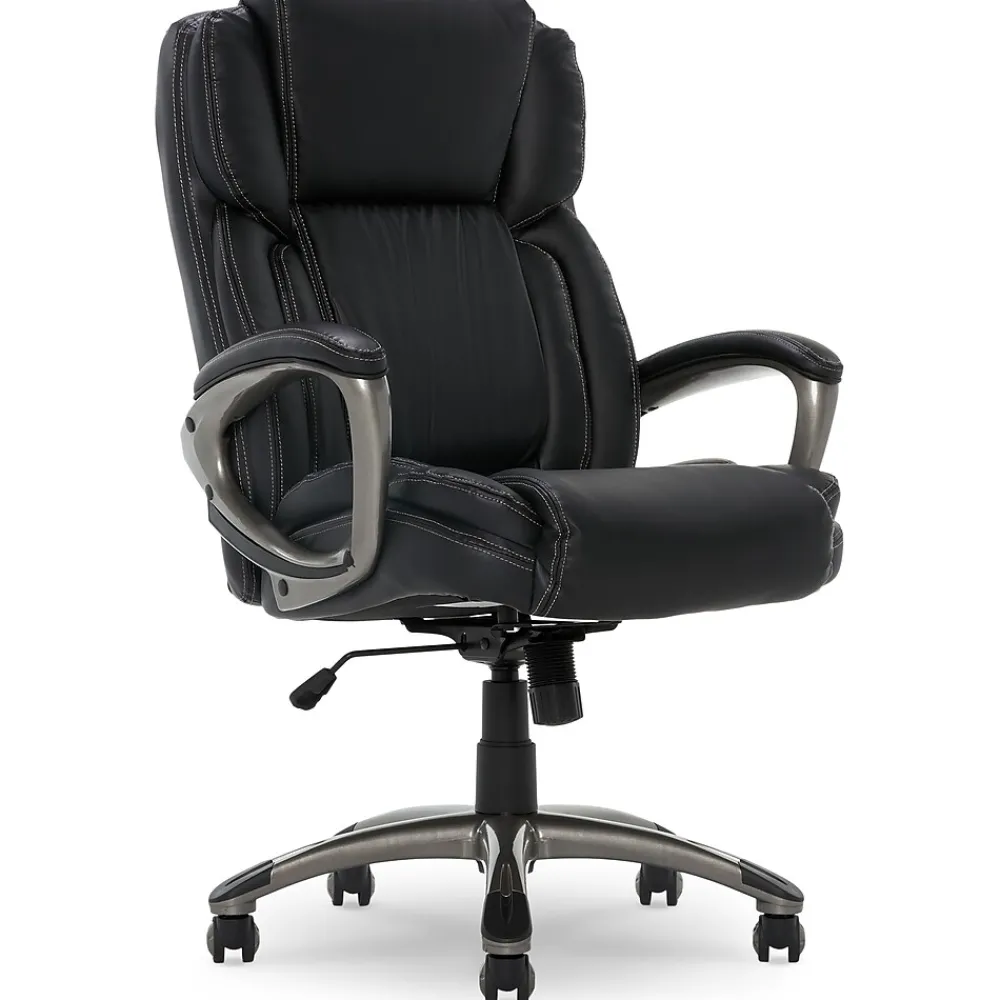 Ergonomic Chairs*Serta Garret Ergonomic Bonded Leather Swivel Executive Office Chair, (43520A) Midnight Black