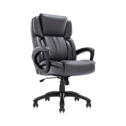 Ergonomic Chairs*Serta Garret Ergonomic Bonded Leather Swivel Executive Chair, (43520F) Space Gray