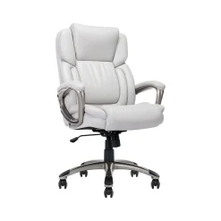 Ergonomic Chairs*Serta Garret Ergonomic Bonded Leather Swivel Executive Chair, (43520G) White