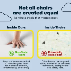 Ergonomic Chairs*Serta Garret Ergonomic Bonded Leather Swivel Executive Chair, (CHR200090) Biscuit Brown