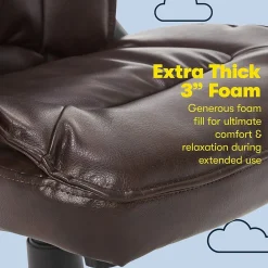 Ergonomic Chairs*Serta Hannah I Ergonomic Bonded Leather Swivel Executive Chair, (43670G) Biscuit