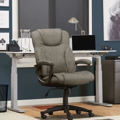 Ergonomic Chairs*Serta Hannah II Bonded Leather Executive Chair, (43672A) Gray