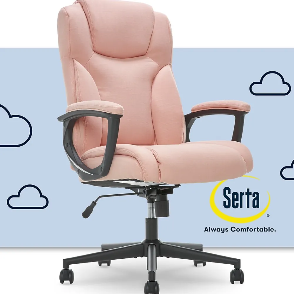 Ergonomic Chairs*Serta Hannah II Fabric Executive Chair, (43672G) Pink