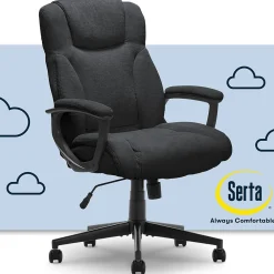 Ergonomic Chairs*Serta Hannah II Fabric Executive Chair, (43672F) Black