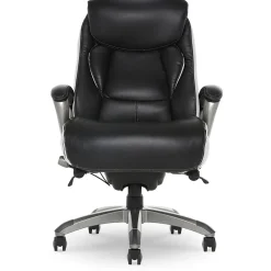 Office Chairs*Serta Lautner Ergonomic Bonded Leather Swivel Executive Chair, Black/Cream (44942)