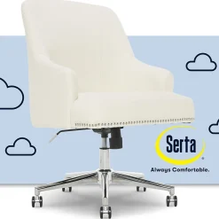Office Chairs*Serta Leighton Fabric Home Office Chair, Ivory (48444)