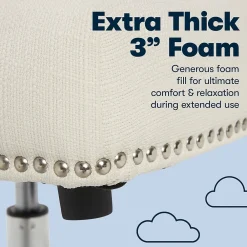 Office Chairs*Serta Leighton Fabric Home Office Chair, Ivory (48444)