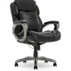 Office Chairs*Serta My Fit Ergonomic Bonded Leather Swivel Executive Chair, Black (CHR100013)