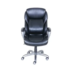 Office Chairs*Serta My Fit Ergonomic Bonded Leather Swivel Executive Chair, Black (CHR100014)