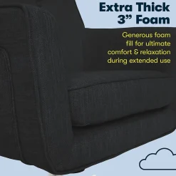 Ergonomic Chairs*Serta Style Ashland Fabric Swivel Computer and Desk Chair, (CHR100005) Charcoal