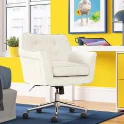 Ergonomic Chairs*Serta Style Ashland Fabric Swivel Computer and Desk Chair, (48372) Ivory