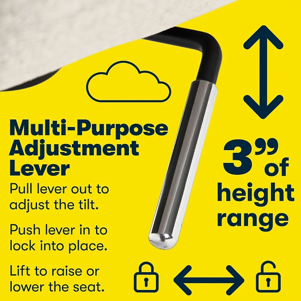 Ergonomic Chairs*Serta Style Ashland Fabric Swivel Computer and Desk Chair, (48372) Ivory