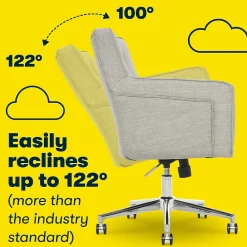 Office Chairs*Serta Style Ashland Fabric Swivel Computer and Desk Chair, (CHR100004) Light Gray