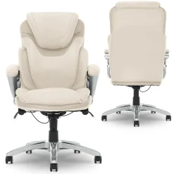 Ergonomic Chairs*Serta Works Bryce Ergonomic Bonded Leather Swivel Executive Chair, (43807B) Cream