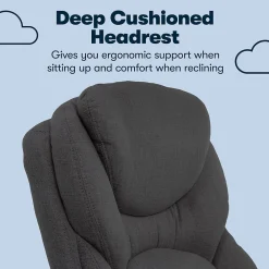 Ergonomic Chairs*Serta Works Ergonomic Fabric Swivel Executive Chair with Back in Motion Technology, (44186E) Dark Gray