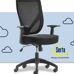 Office Chairs*Serta Works Mesh Back Polyester Computer and Desk Chair, Black (CHR10021A)