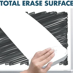 Dry Erase*Quartet Silhouette™ Total Erase® Dry-Erase Whiteboard, Silver Aluminum Frame, 39"x22' (C3922)