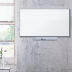 Dry Erase*Quartet Silhouette™ Total Erase® Dry-Erase Whiteboard, Silver Aluminum Frame, 39