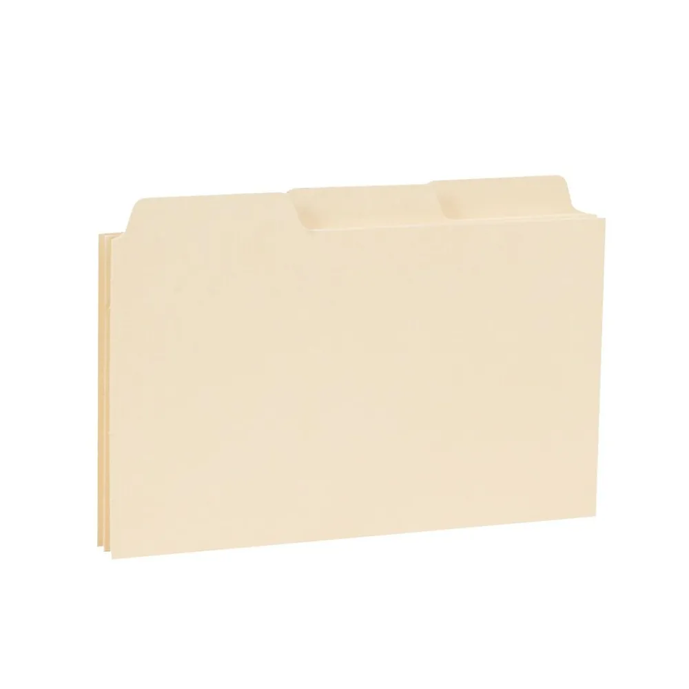 Index Cards*Smead ® Recycled Self-Tab Card Guides, Blank, 3" x 5",Manila, 100/Box (55030)