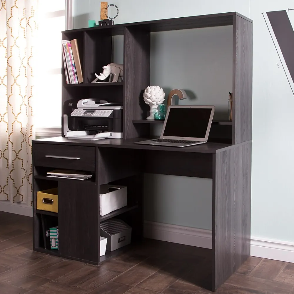 Computer Desks*South Shore Annexe 48"W Home Office Computer Desk, (9060070) Gray Oak