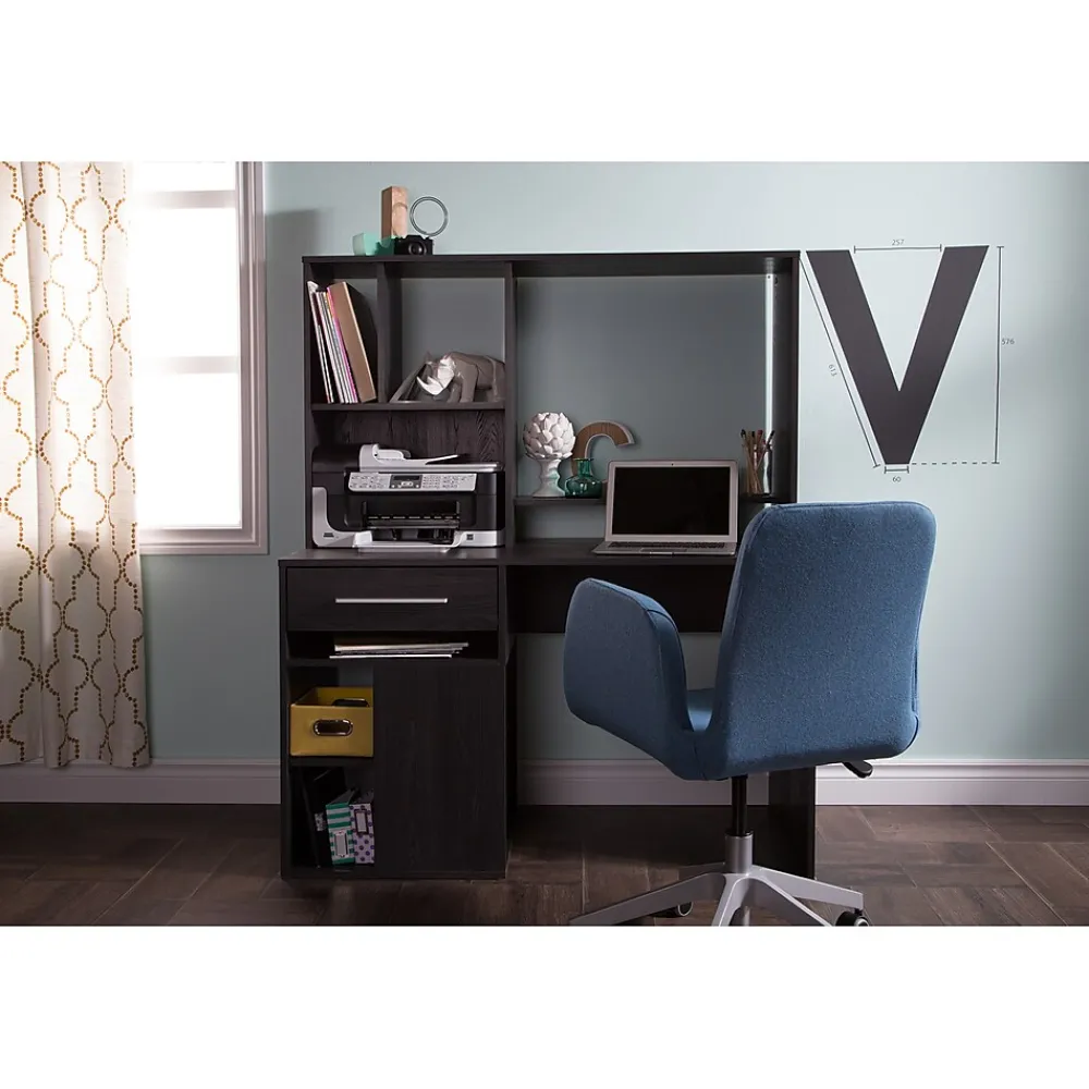 Computer Desks*South Shore Annexe 48"W Home Office Computer Desk, (9060070) Gray Oak