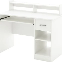 Computer Desks*South Shore Axess 41"W Office Desk with Keyboard Tray and Drawer, (7250076C) Pure White