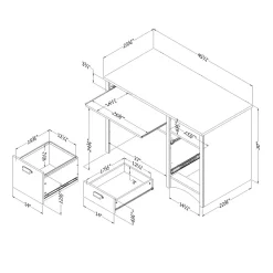 Office Desks*South Shore Gascony 46