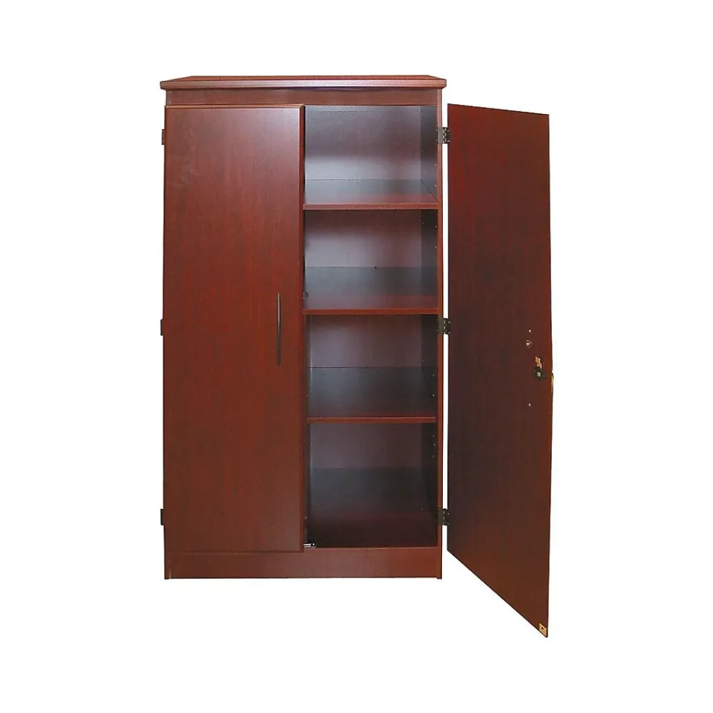 Storage Cabinets*South Shore Morgan 60" Storage Cabinet with 4 Shelves, Royal Cherry (7206970)