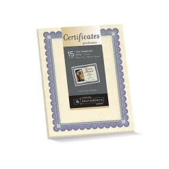 Awards & Certificates*Southworth Certificates, 8.5" x 11", Ivory, 15/Pack (CT1R)