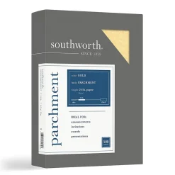 Multipurpose Paper*Southworth Parchment Specialty Multipurpose Paper, 24 Lbs., 8.5" x 11", Gold, 500/Box (994C)