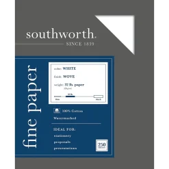 Resume Paper*Southworth 8.5"W x 11"L Business Paper, 32 lbs., Wove Finish, 250/Box (JD18C)