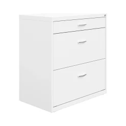 File Cabinets*Space Solutions 3-Drawer Lateral File Cabinet, Letter/Legal Size, Lockable, 31.88"H x 30"W x 17.63"D, White (25071)