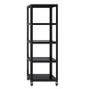 Bookcases*Space Solutions Ready-to-assemble 72-inch High Mobile 5-Shelf Bookcase, Black