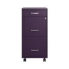 File Cabinets*Space Solutions SOHO Organizer 3-Drawer Mobile Vertical File Cabinet, Letter Size, Lockable, Midnight Purple (25285)