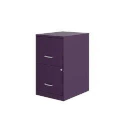 File Cabinets*Space Solutions SOHO Smart File 2-Drawer Vertical File Cabinet, Letter Size, Lockable, Midnight Purple (25273)