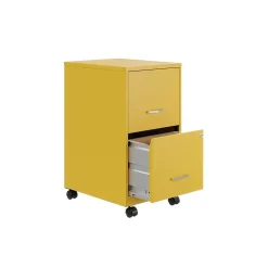 File Cabinets*Space Solutions SOHO Smart File 2-Drawer Mobile Vertical File Cabinet, Letter Size, Lockable, Goldfinch (25276)