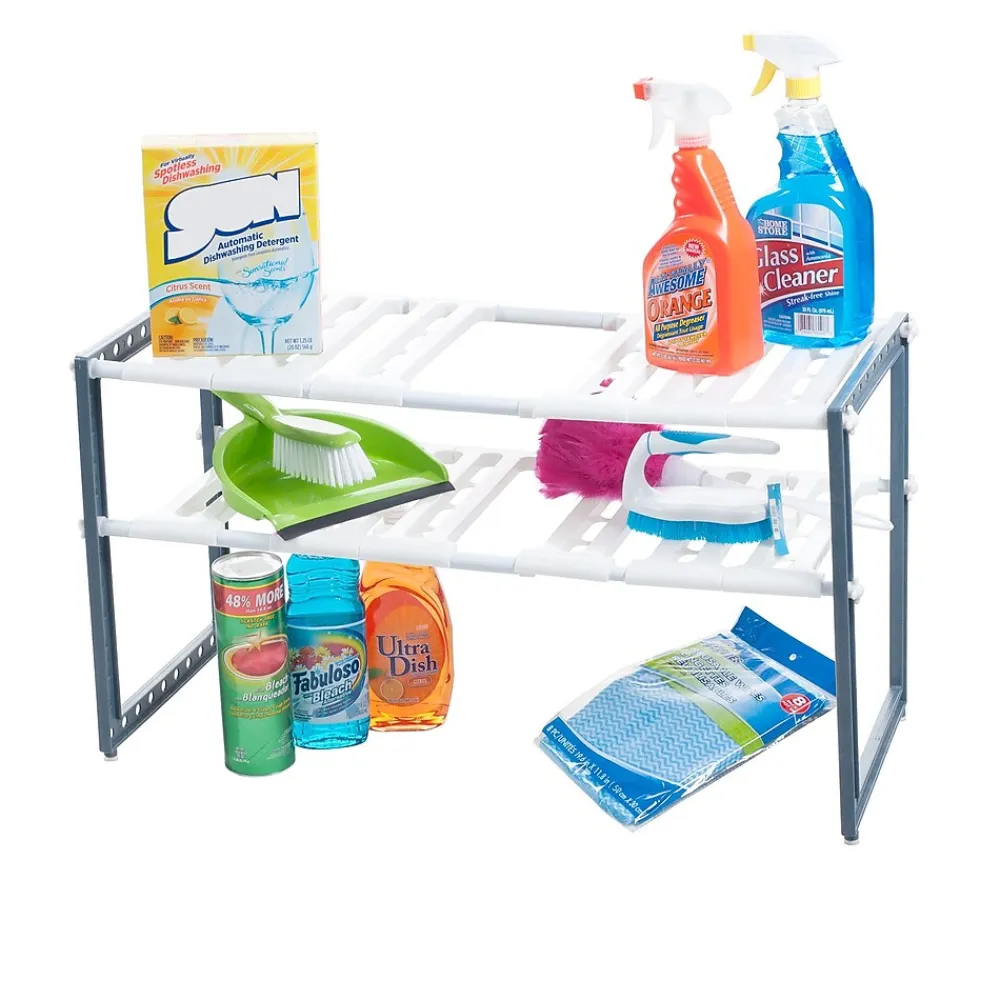Shelving*Stalwart Adjustable Under Sink Shelf Organizer Unit