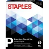 Large Quantity Paper*Staples 30% Recycled 8.5" x 11" Multipurpose Paper, 32 lbs., 100 Brightness, 300/Pack (358C-WH-STP)