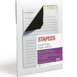 Security & Carbon*Staples ® 8.25" x 11.25" Medical Carbon Paper, Black, 100 Sheets/Ream, /Box (ST34694)