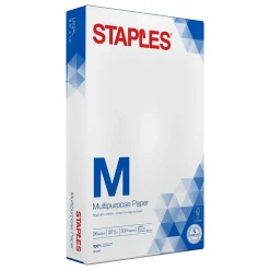 Multipurpose Paper*Staples 8.5" x 14" Multipurpose Paper, 20 lbs., 96 Brightness, 500/Ream (05029)