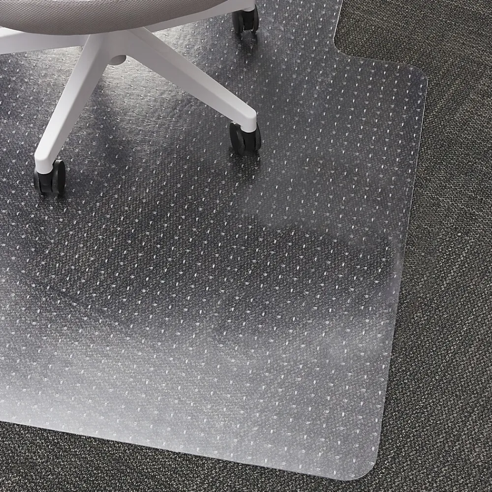 Chair Mats*Staples Carpet Chair Mat, 36" x 48'', Flat-Pile, Clear (27013-US/CC)