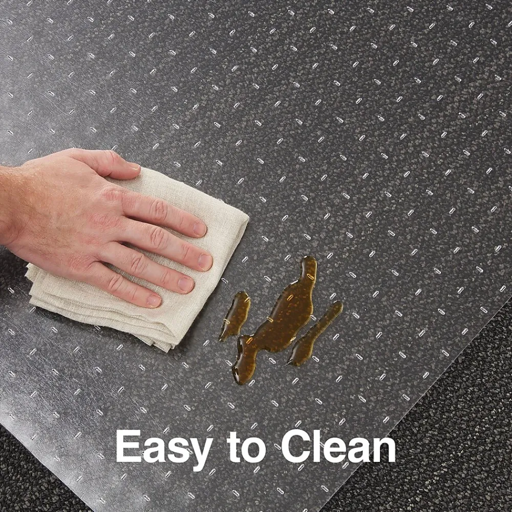 Chair Mats*Staples Carpet Chair Mat, 36" x 48'', Flat-Pile, Clear (27013-US/CC)